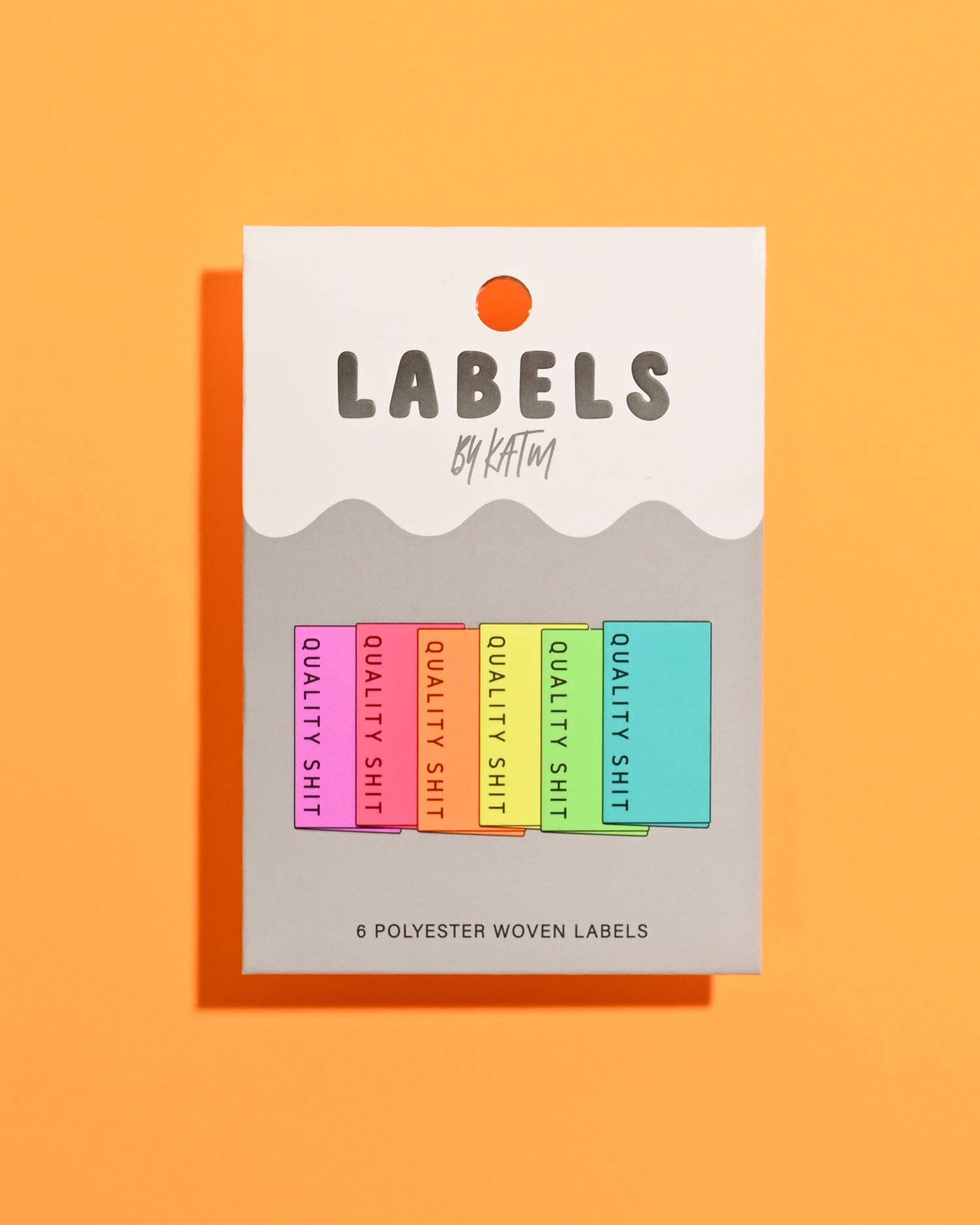 Quality Shit Woven Labels (Neon) | 6 labels