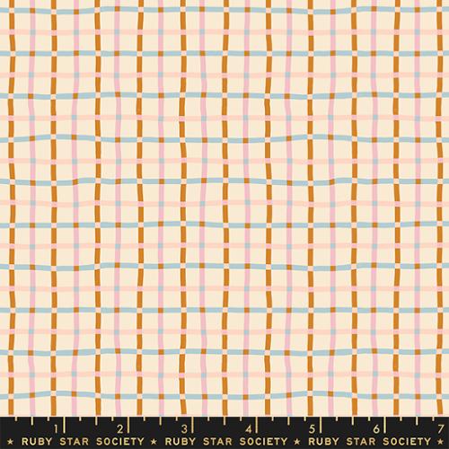 Verbena Trellis || Natural || Cotton Quilting Fabric