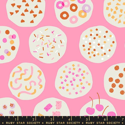 Sugar Cone Ice Cream Toppings || Flamingo || Cotton Quilting Fabric || 5-Yard Backing