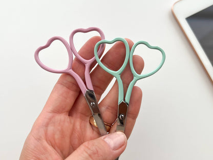 Heart Embroidery Scissors // Mint