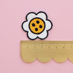 Daisy Button Iron-On Patch