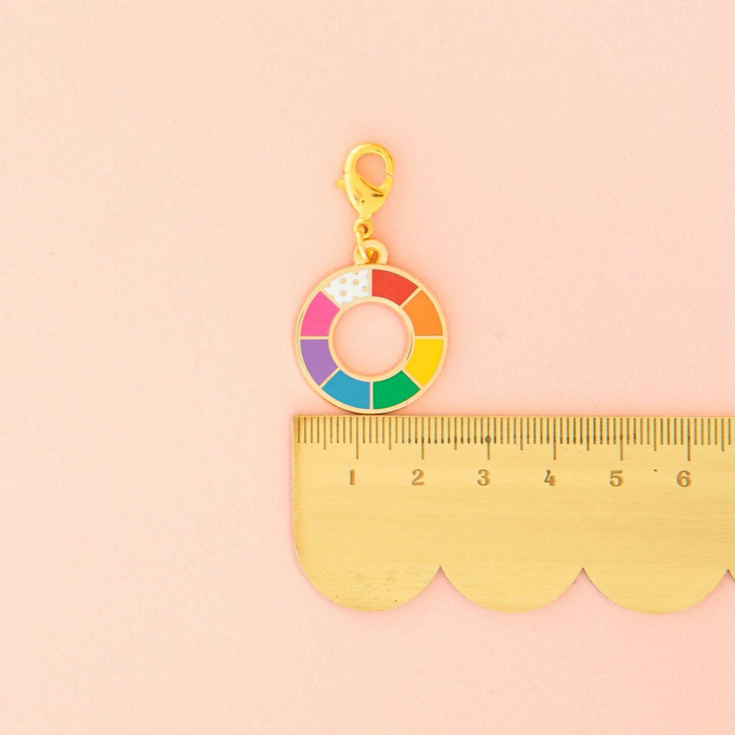 Color Wheel Zipper Charm