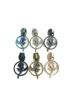 Enchanted Rose Zipper Pulls: Matte Black / 5 pk