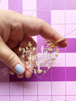 Feral quilter keychain: Tortoiseshell