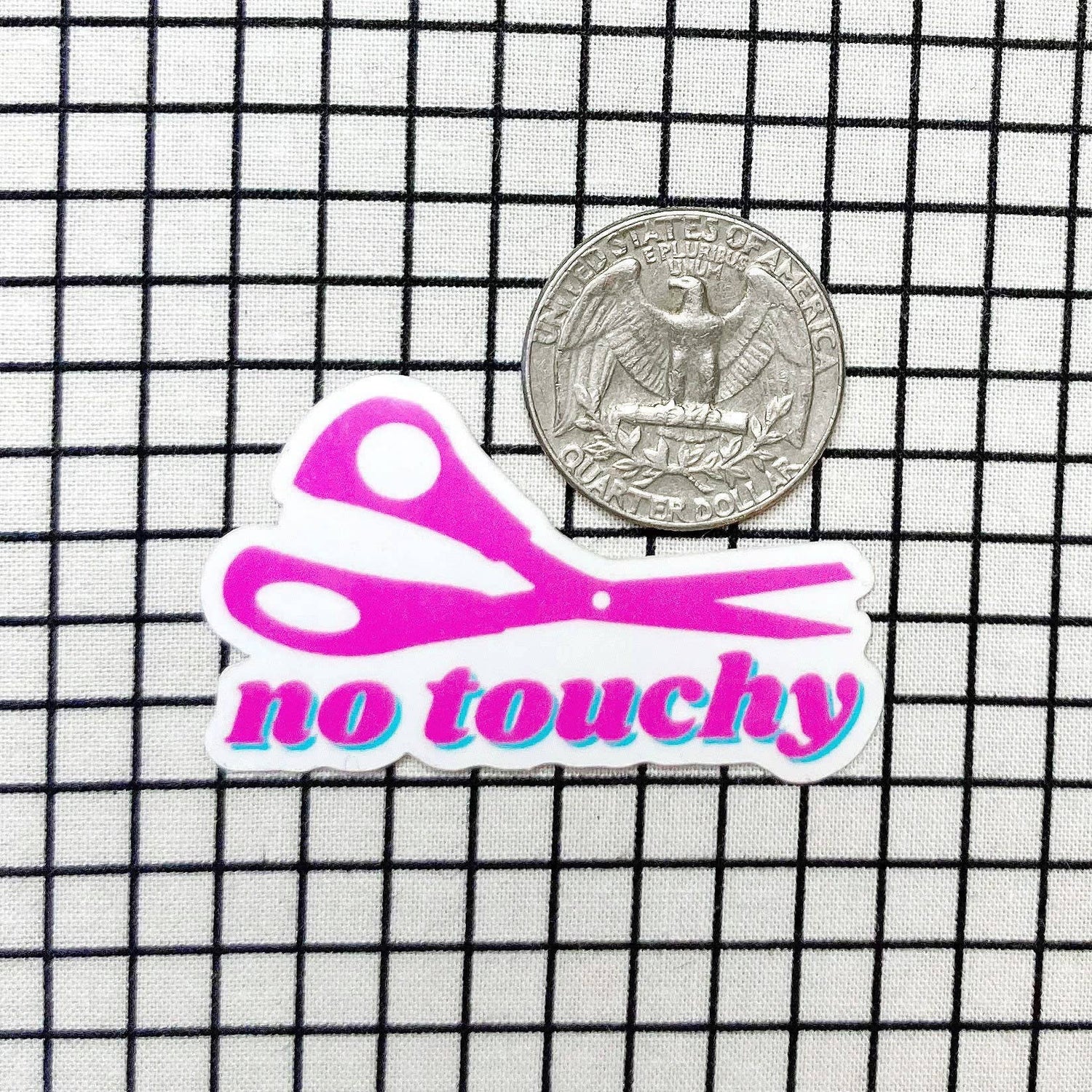 No Touchy! Sewing Scissor And Quilting Vinyl Sticker