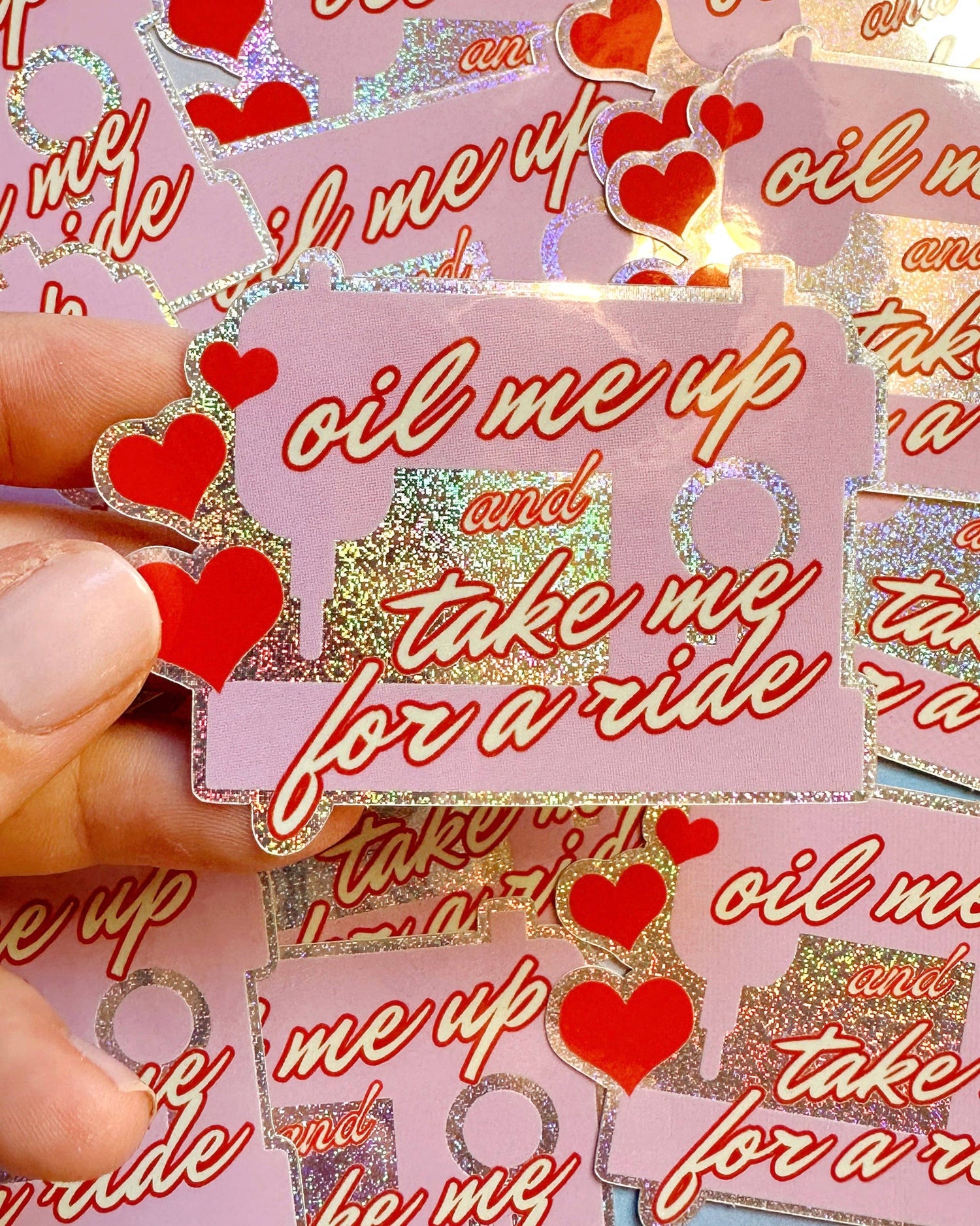 Oil me up sewing machine sticker