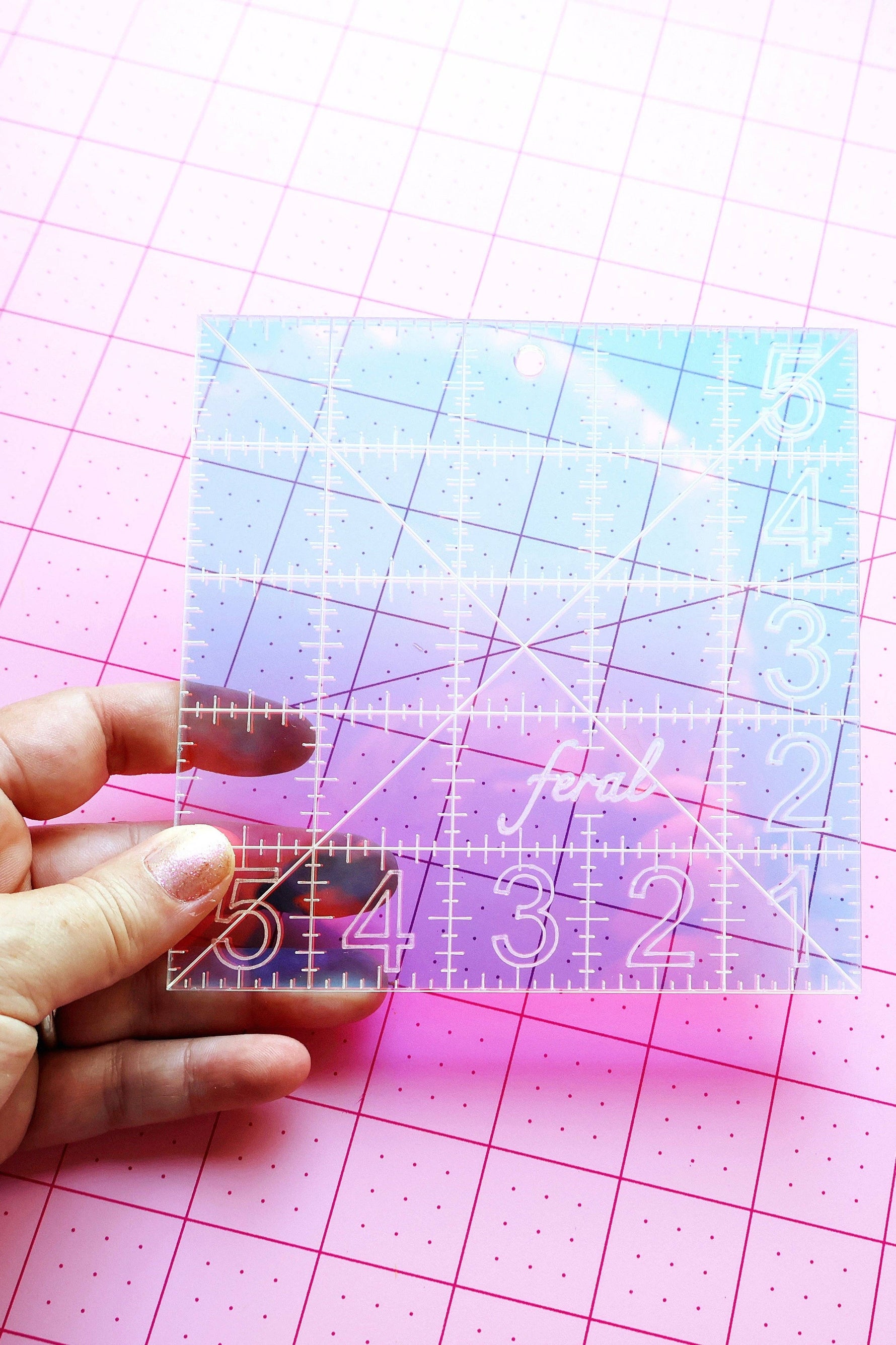 Charm square ruler: Confetti