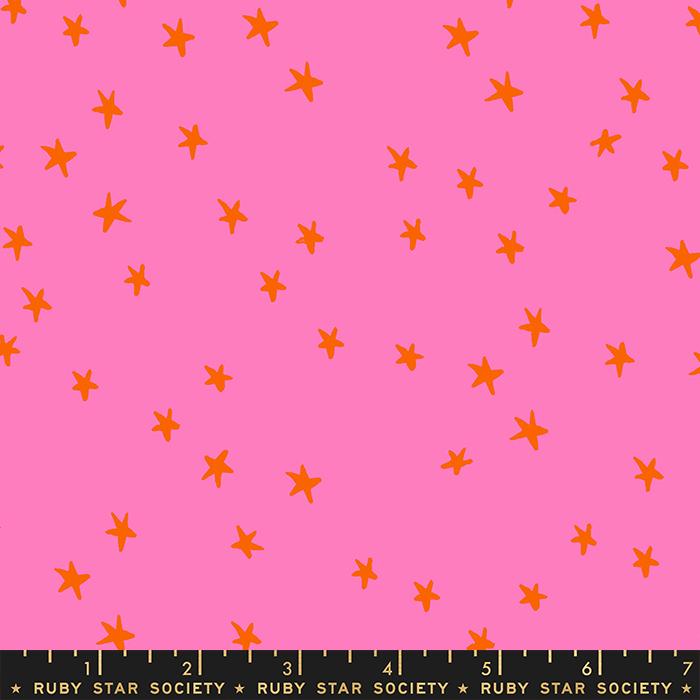 108" Starry Vivid Pink || Cotton Quilting Fabric || Half Yard