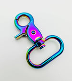 1” circle swivel clasps 2 pack: Silver