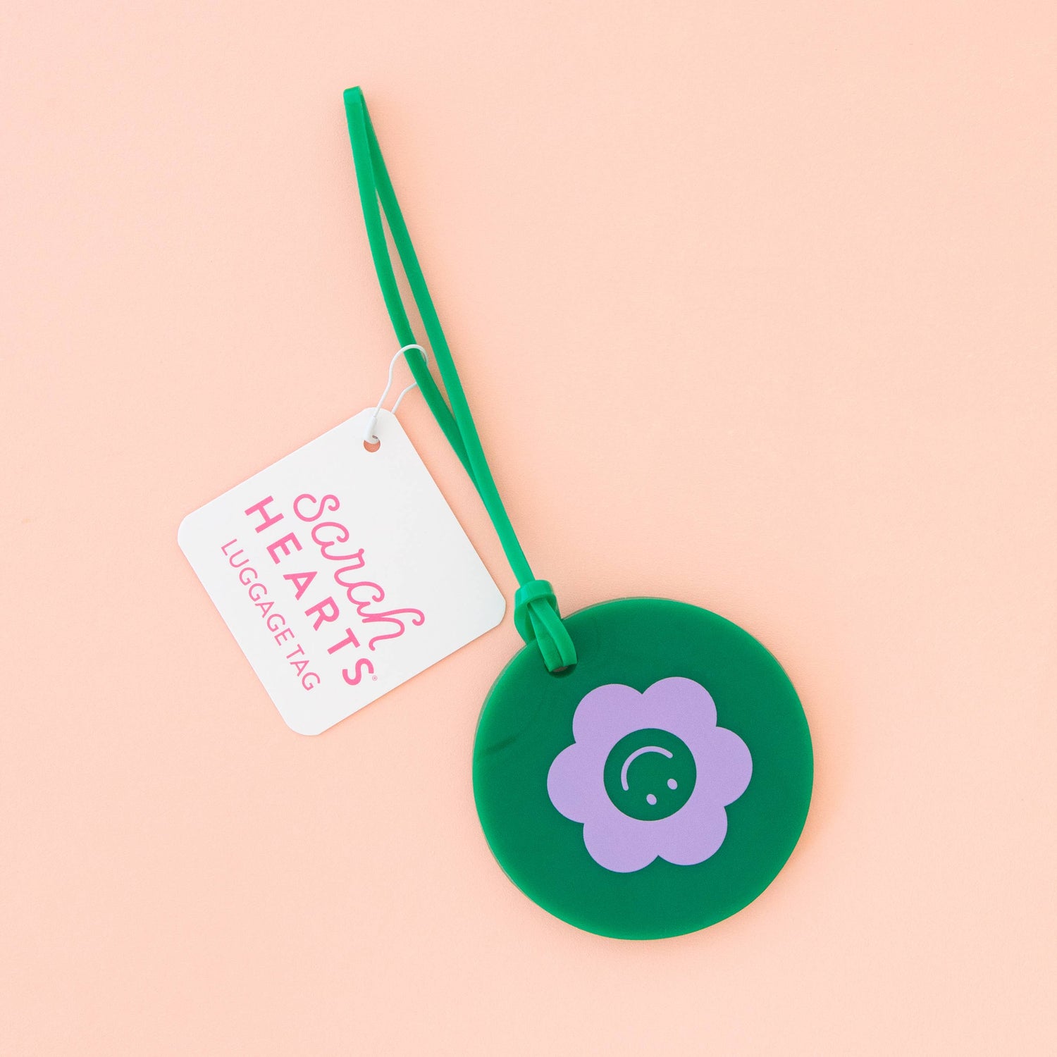 Smiley Daisy Flower Gift Luggage Tag