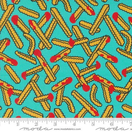 Snack Shack || Lay Off Me Im Starving Blue Razz || Cotton Quilting Fabric