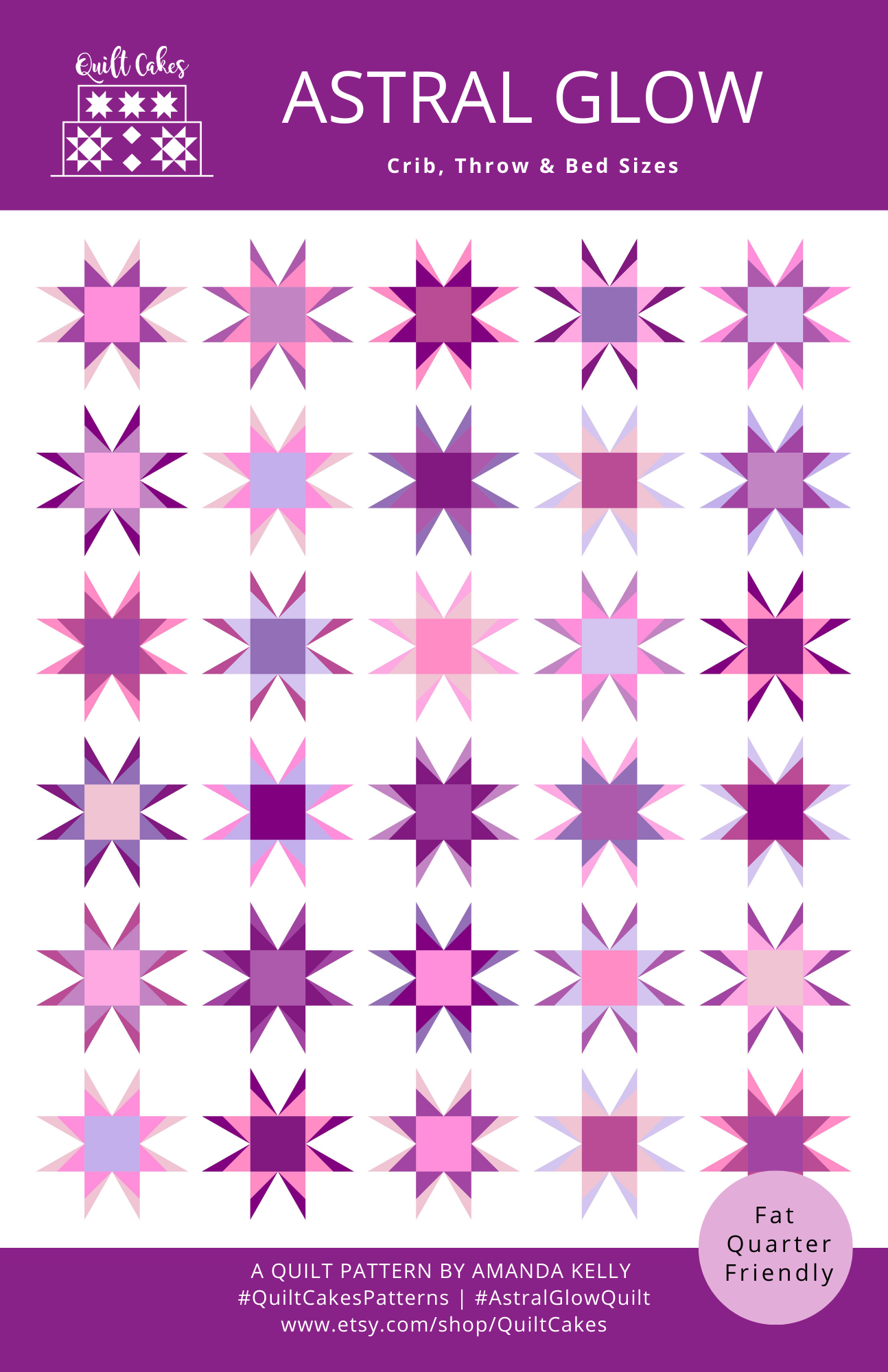 Astral Glow Quilt Pattern Printed