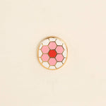 Hex Flower Earrings: Lilac/Green