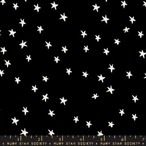 108" Starry Wideback Black || Cotton Quilting Fabric || Half Yard