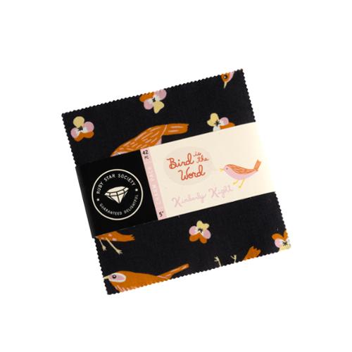 Bird Is the Word || 42 pc Charm Pack || Cotton Quilting Fabric