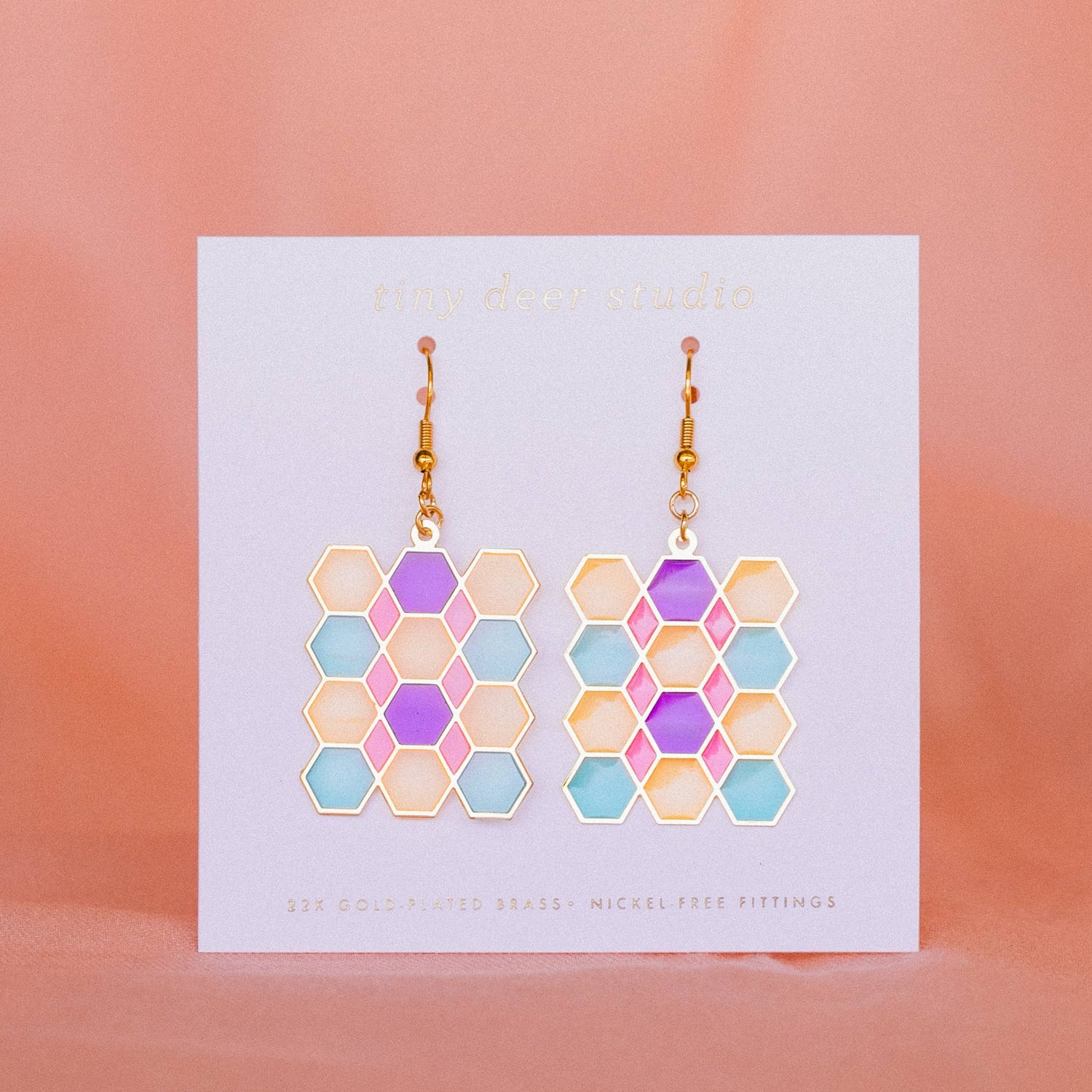 Translucent Tile Earrings: Hook