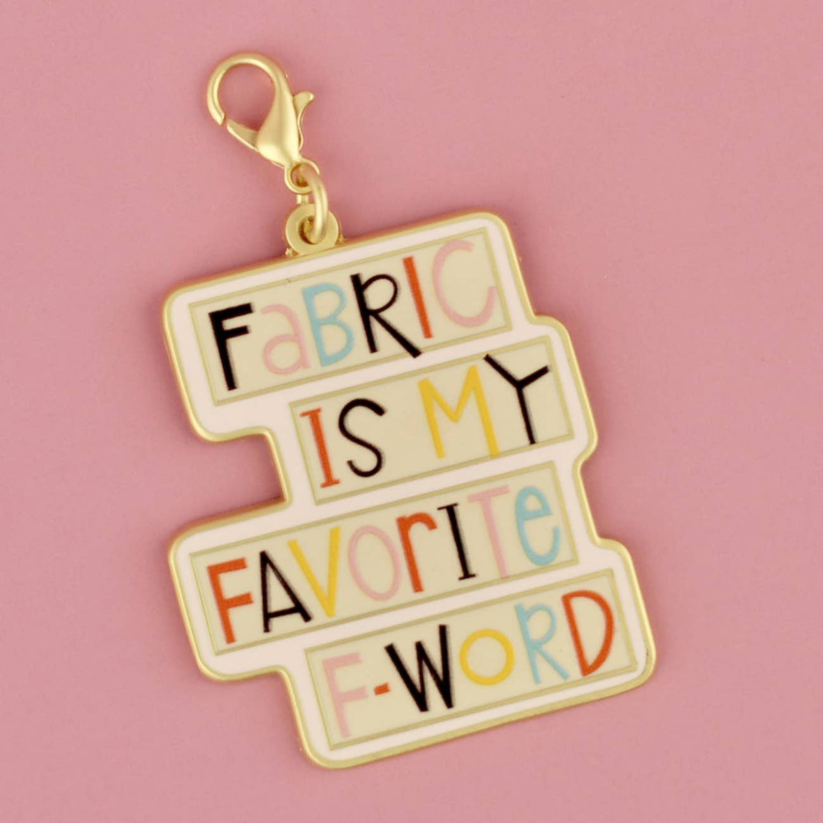 Fabric FWord - Enamel Charm