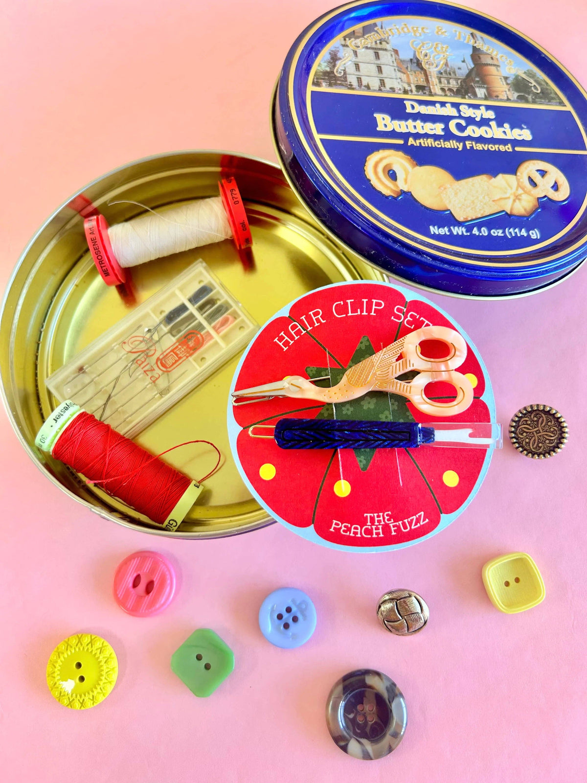 Sewing Kit Hair Clip Set