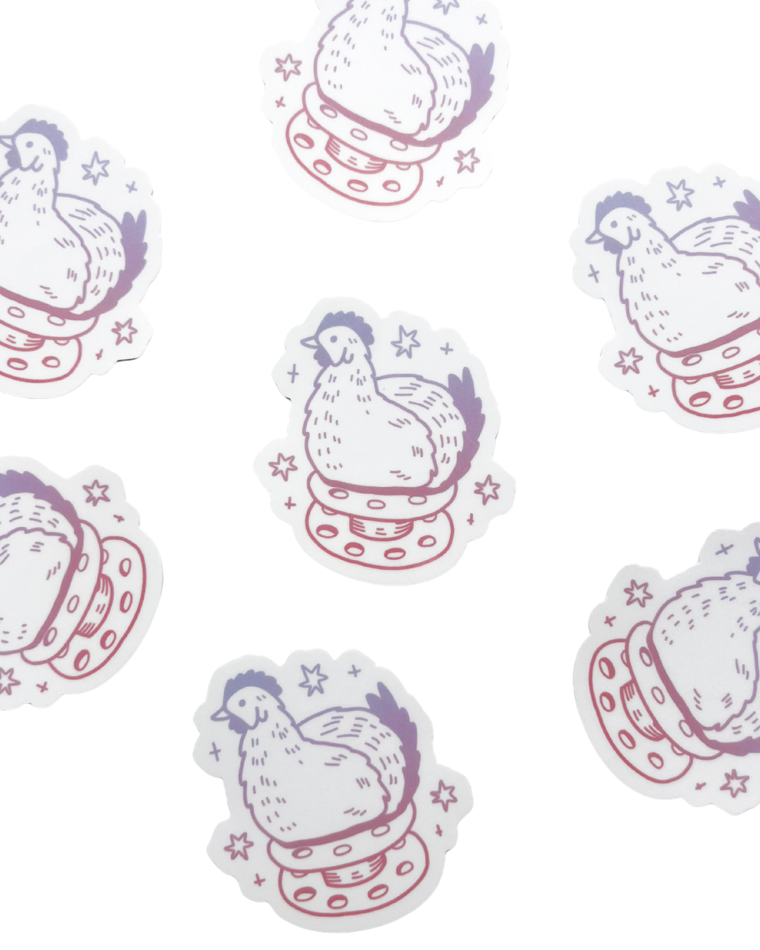 Bobbin Chicken Stickers