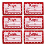 Recipe Card Labels Pack of 6