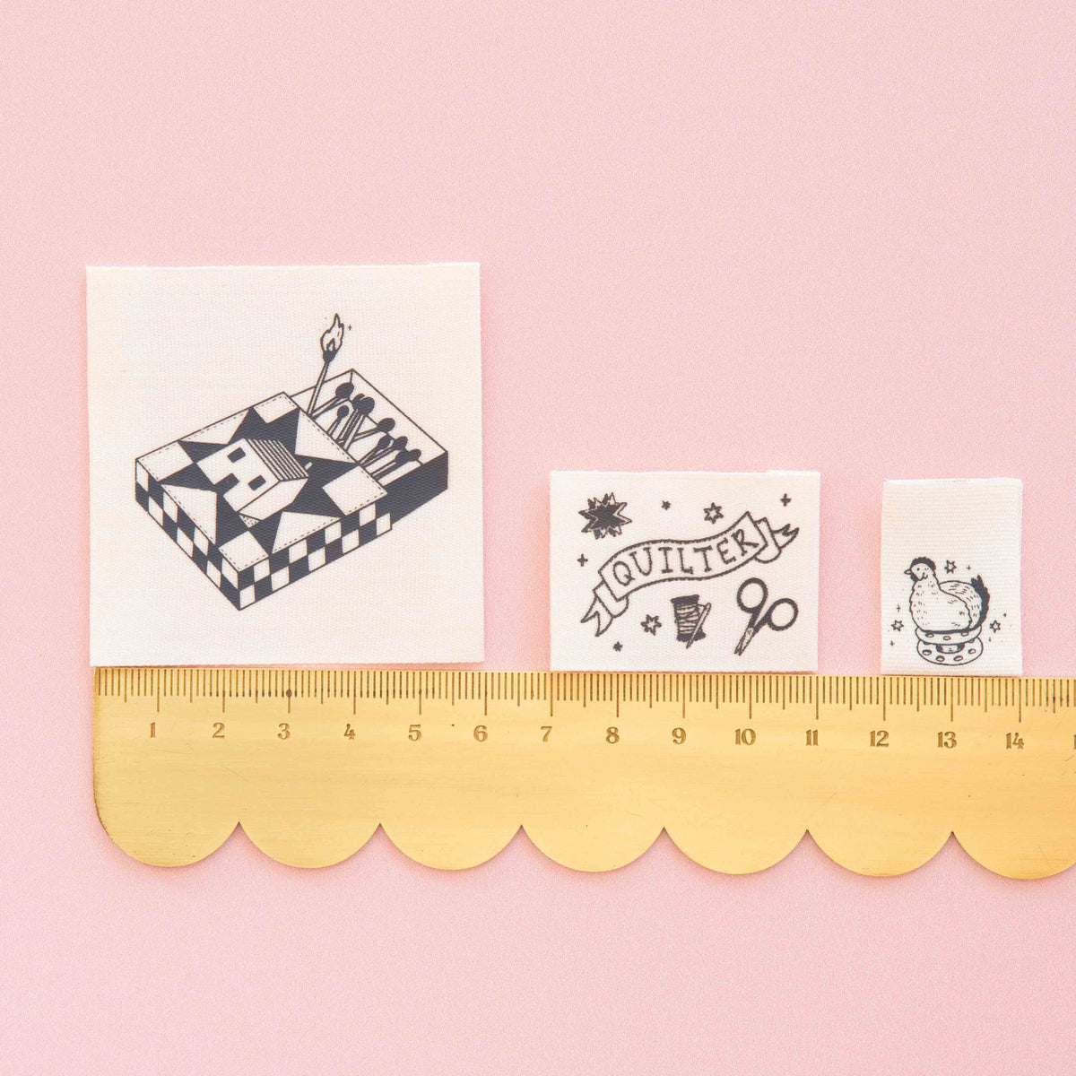 Toad and Sew Quilty Tattoo Woven Labels Multipack