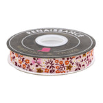 Strawberry - Clothesline Floral in Peach Cream - 7/8" width - by Kimberly Kight - BTY