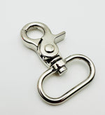1” circle swivel clasps 2 pack: Silver