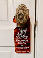 Cherub door hanger: Tortoiseshell