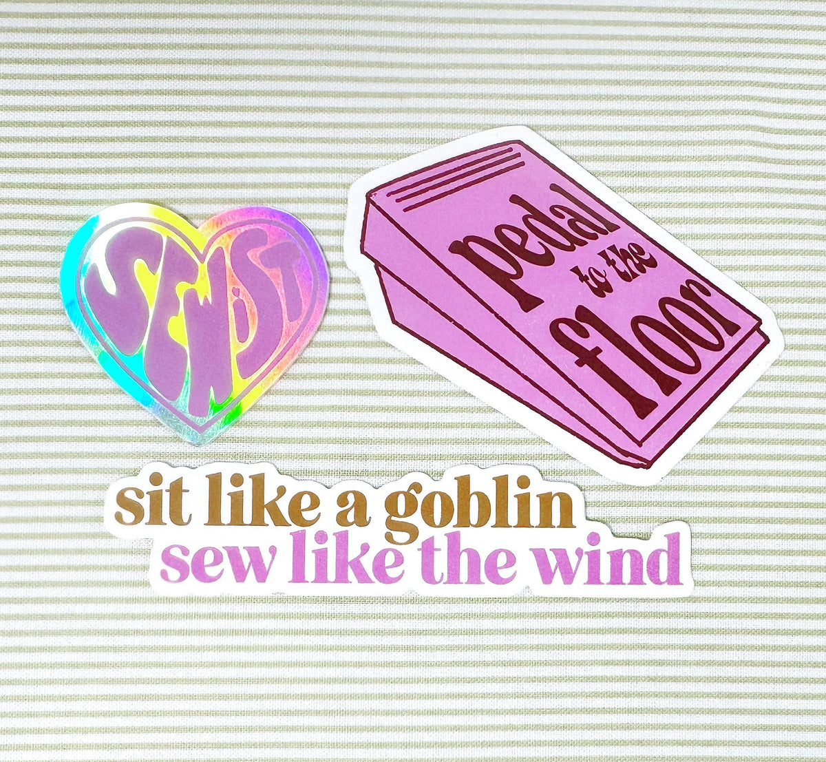 Pedal to the floor Sewing Quilting Sticker