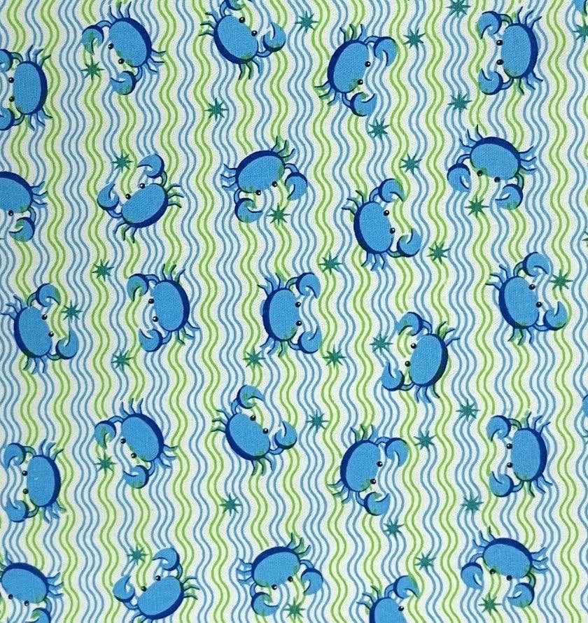 Krabig blue cotton coupon: Krabig bleu