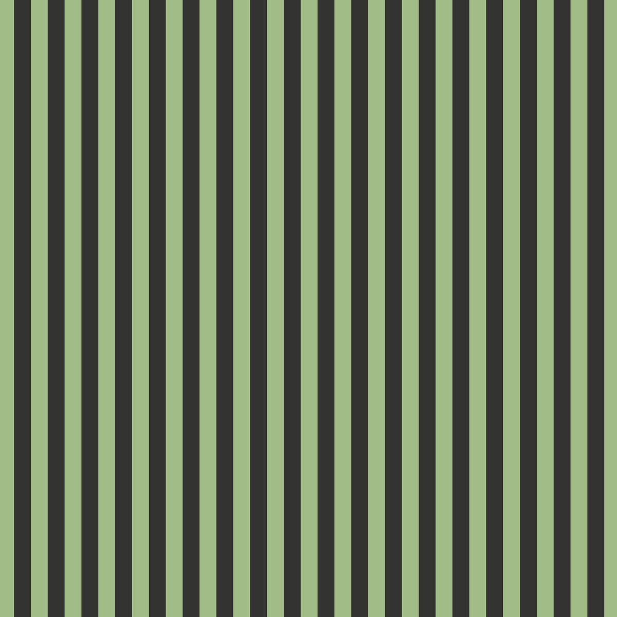 Halloween - Cabana Stripes - Green Fabric Half Yard