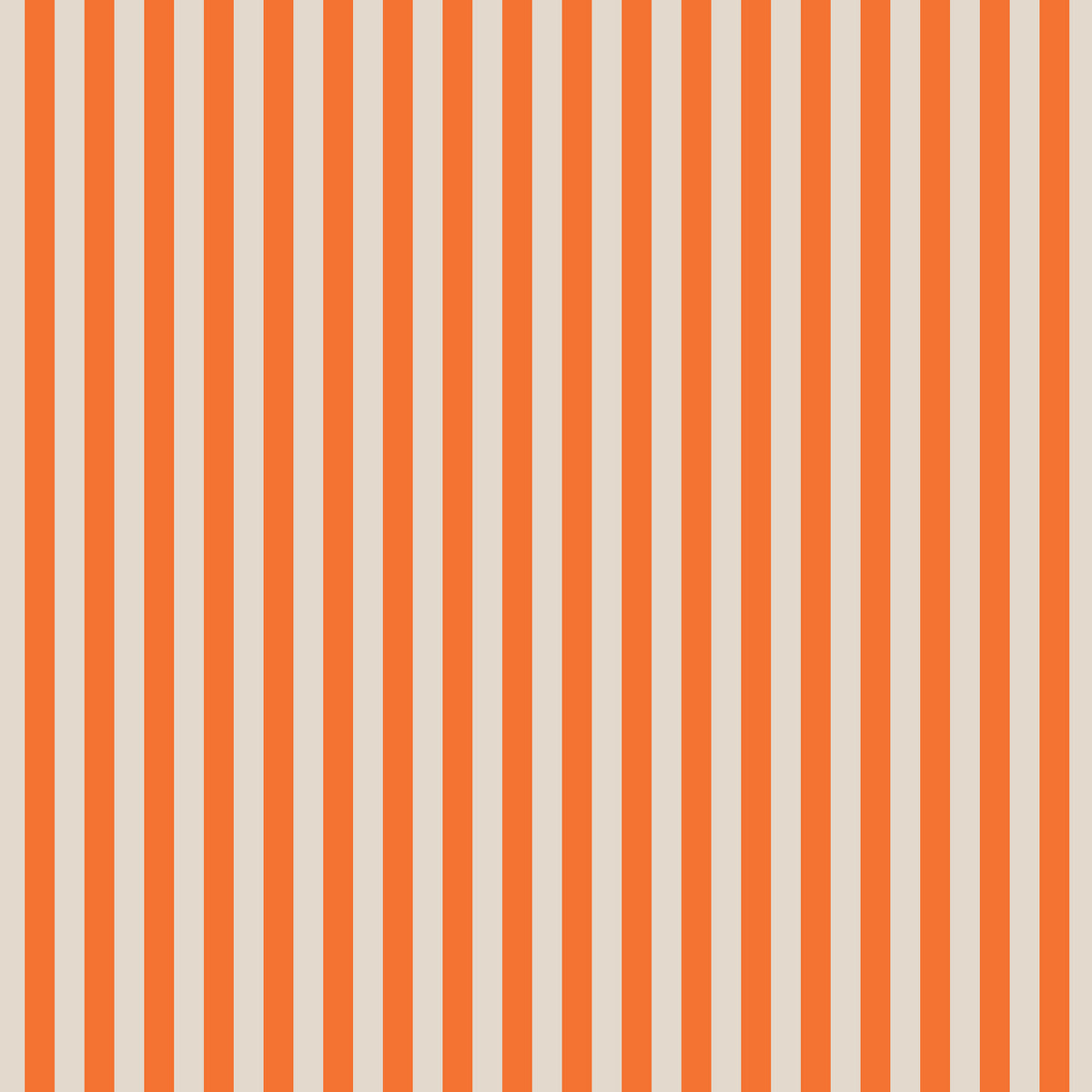 Halloween - Cabana Stripes - Orange Fabric Half Yard