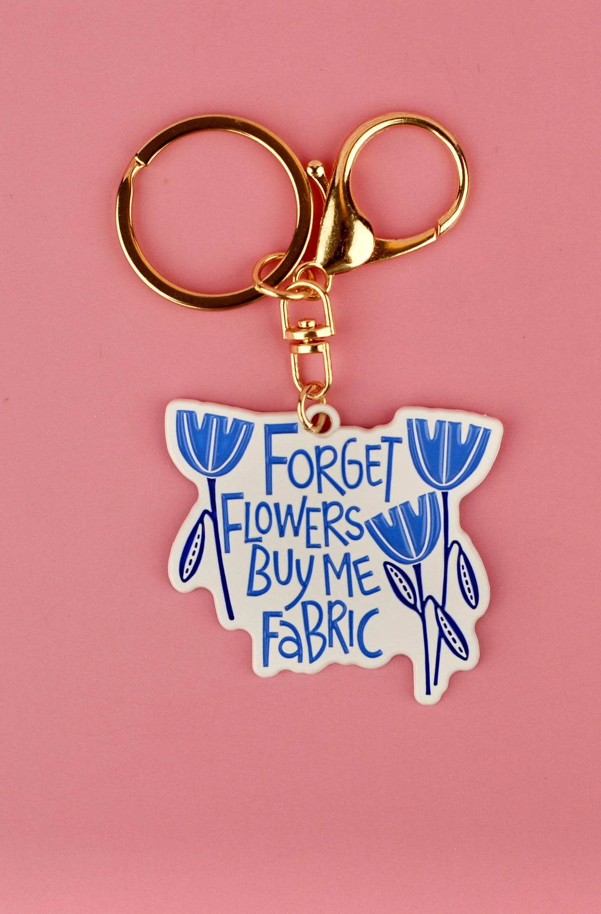 Forget Flowers - Enamel Key Chain