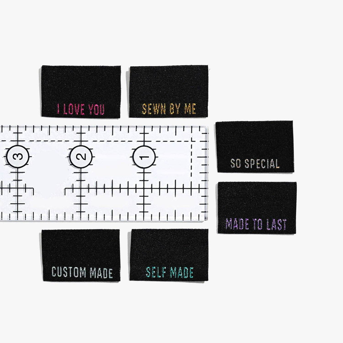 Metallic Side Seam (Black) Woven Labels | 6 labels – French Fry Quilt ...