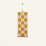 Tall Checker Earrings: Pink/Cobalt