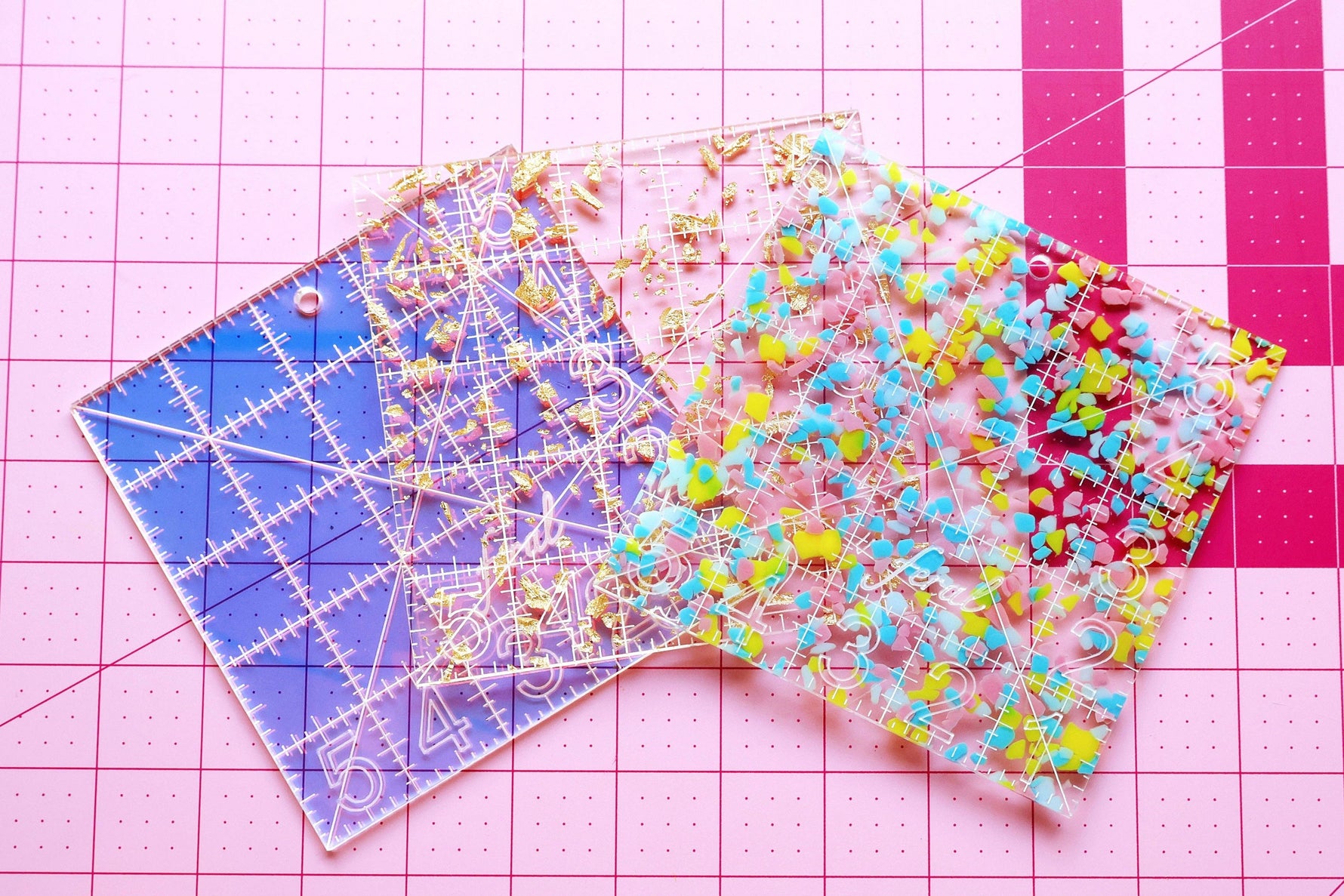 Charm square ruler: Iridescent