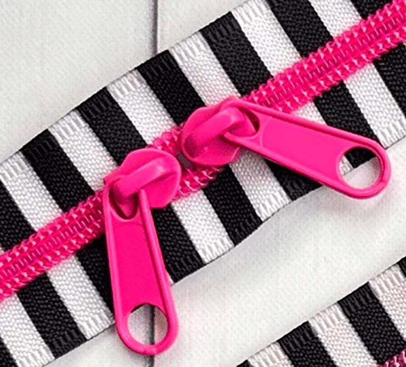 Black & White 30" Zipper Pink