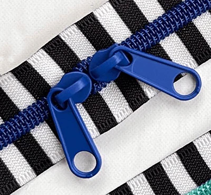 Black & White 30" Zipper Blue