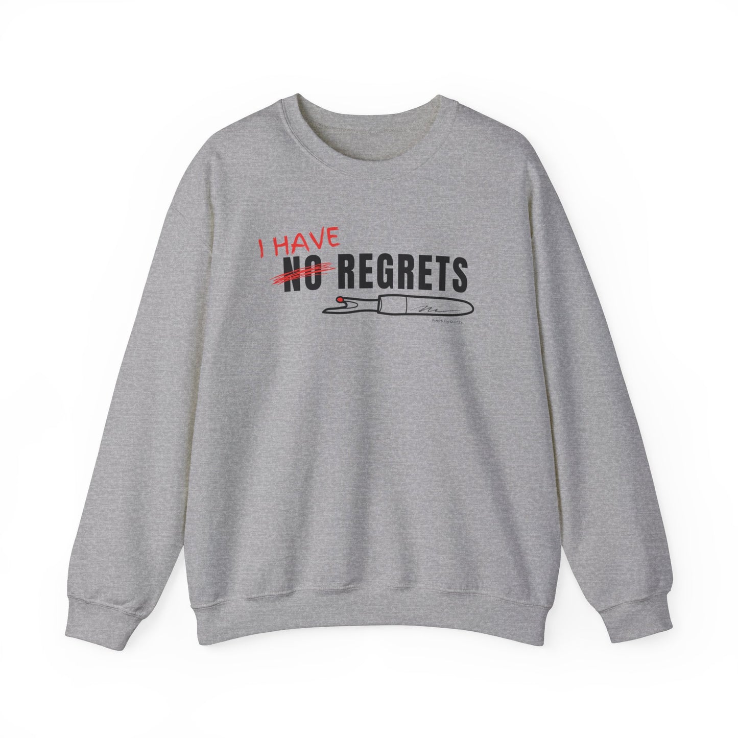 "I Have Regrets" Unisex Heavy Blend™ Crewneck Sweatshirt