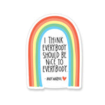 Andy Warhol Nice To Everybody Rainbow Vinyl Sticker