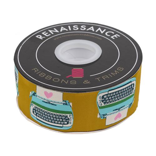 Designer Renaissance Ribbons: Typewriters 2" BTY