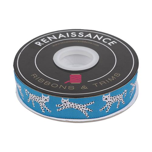 Designer Renaissance Ribbons: Snow Leopards 7/8" BTY
