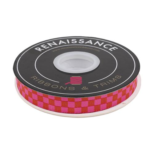 Designer Renaissance Ribbons: Checker 5/8" BTY