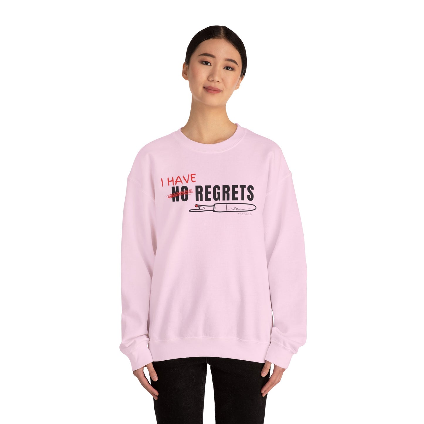 "I Have Regrets" Unisex Heavy Blend™ Crewneck Sweatshirt