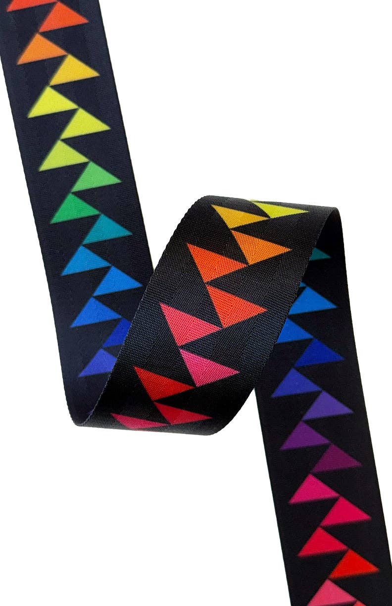 Rainbow Flying Geese - 2in Webbing || HALF YARD