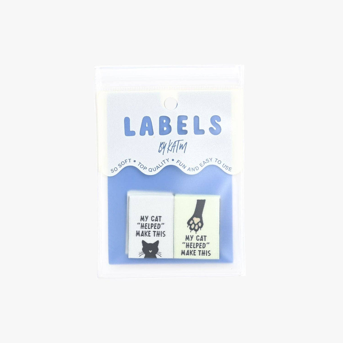 My Cat "Helped" Me Make This Woven Labels | 6 labels