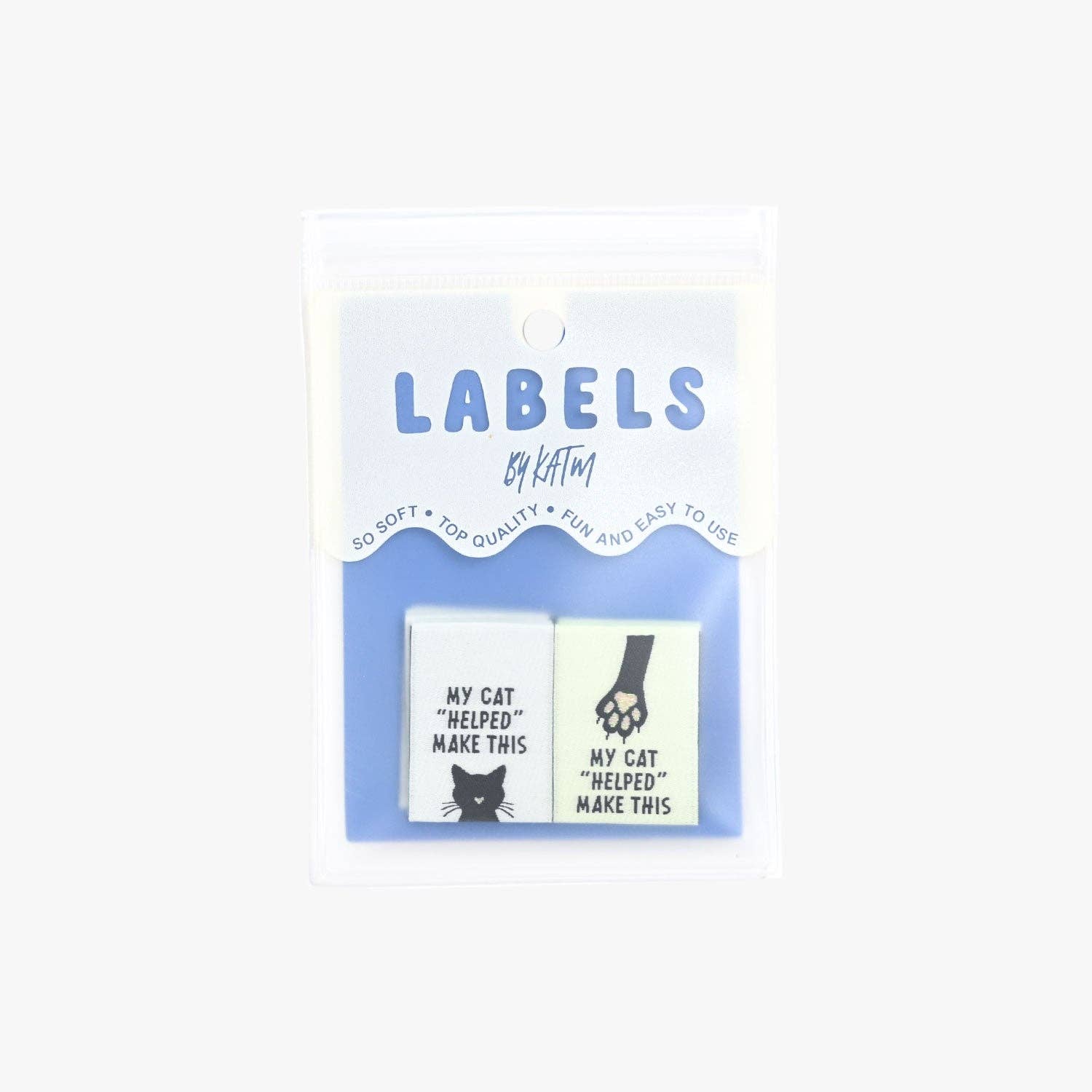 My Cat "Helped" Me Make This Woven Labels | 6 labels
