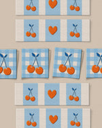 Cherries Square and Rectangle Garment Labels: Set of 8