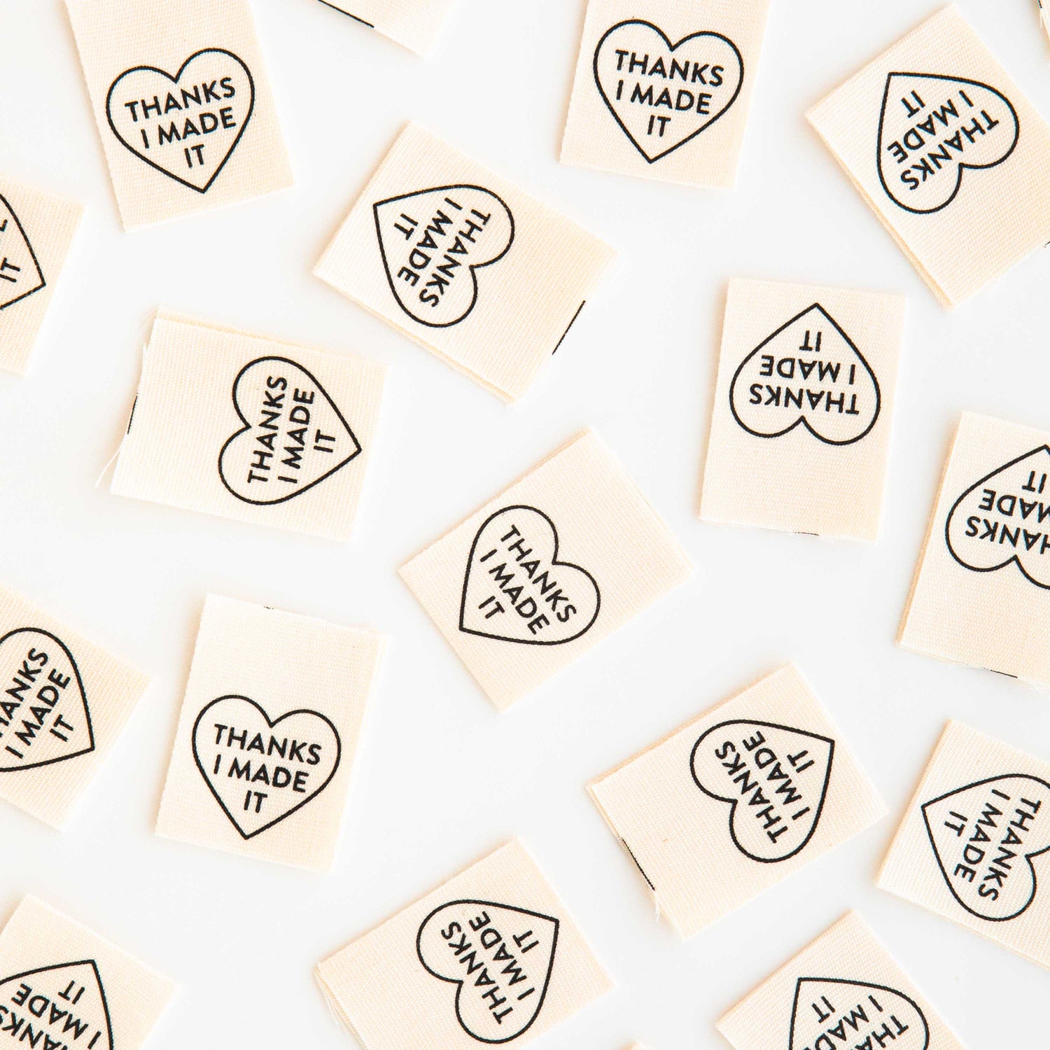 Thanks I Made It Heart Organic Cotton Labels