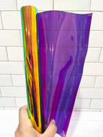 Clear reflective Colorshift TPU Vinyl: Dark purple